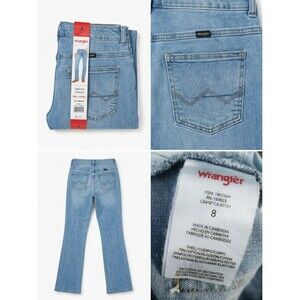 New Wrangler Women's High-Rise Bootcut Jean - Indigo Blue - Size 8